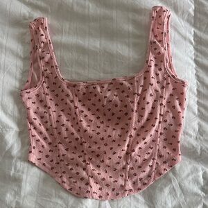 Mimosa pink cropped tank top